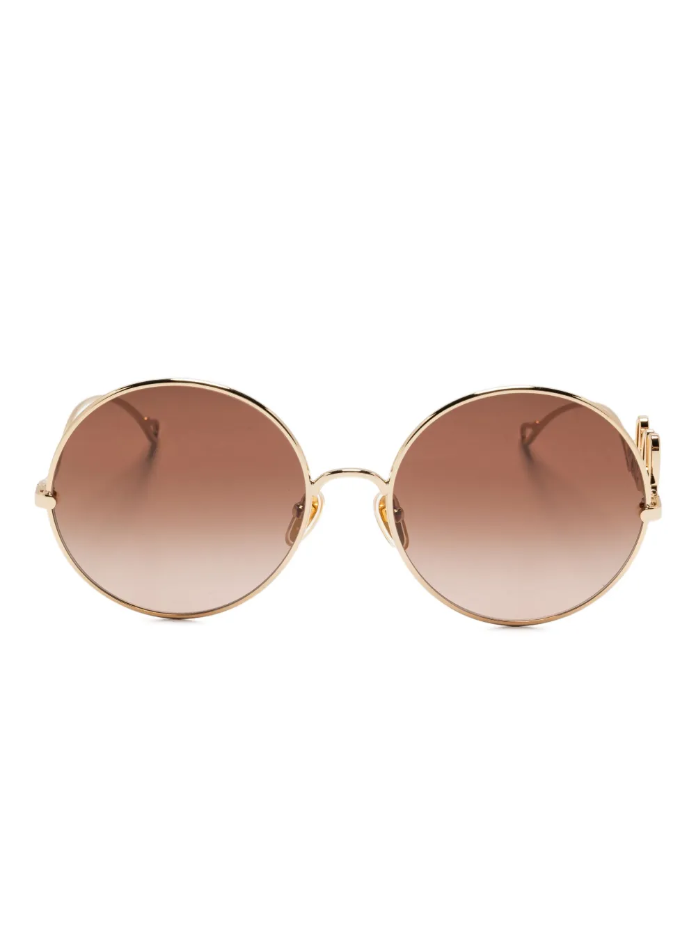 Chloé Eyewear gold-tone round-frame sunglasses - Oro