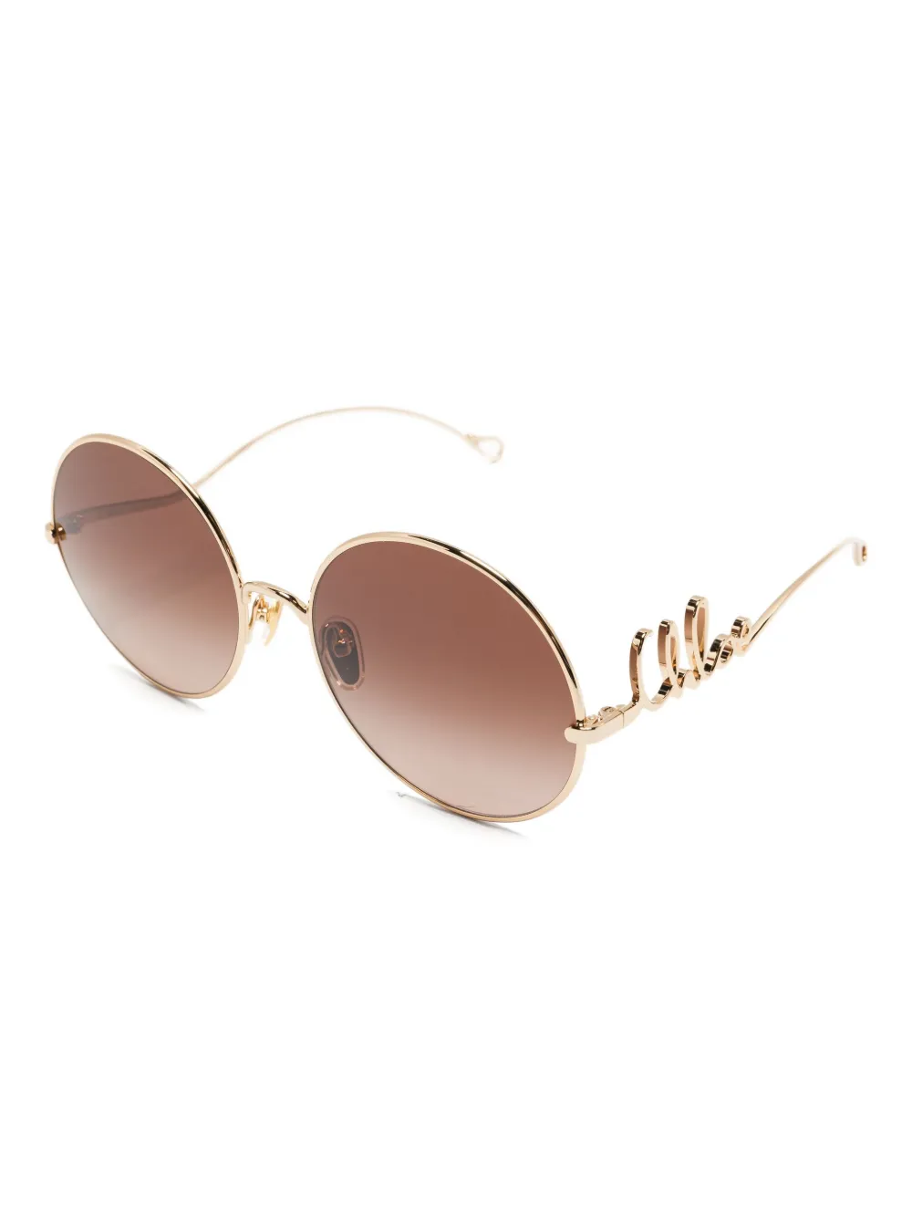 Chloé Eyewear gold-tone round-frame sunglasses - Goud