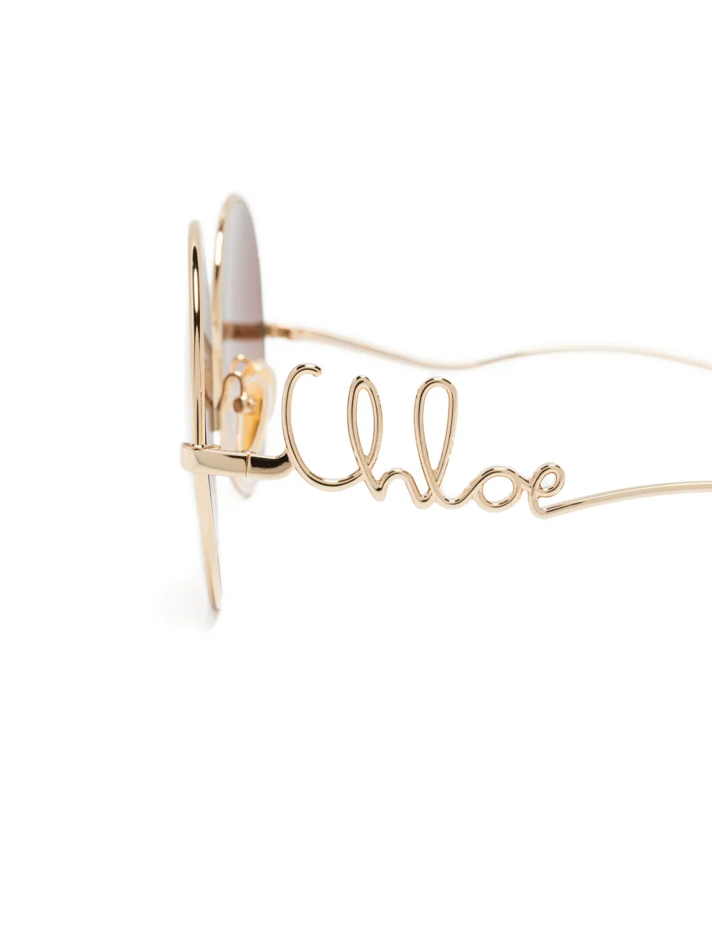 Chloé Eyewear Zonnebril met rond montuur Goud
