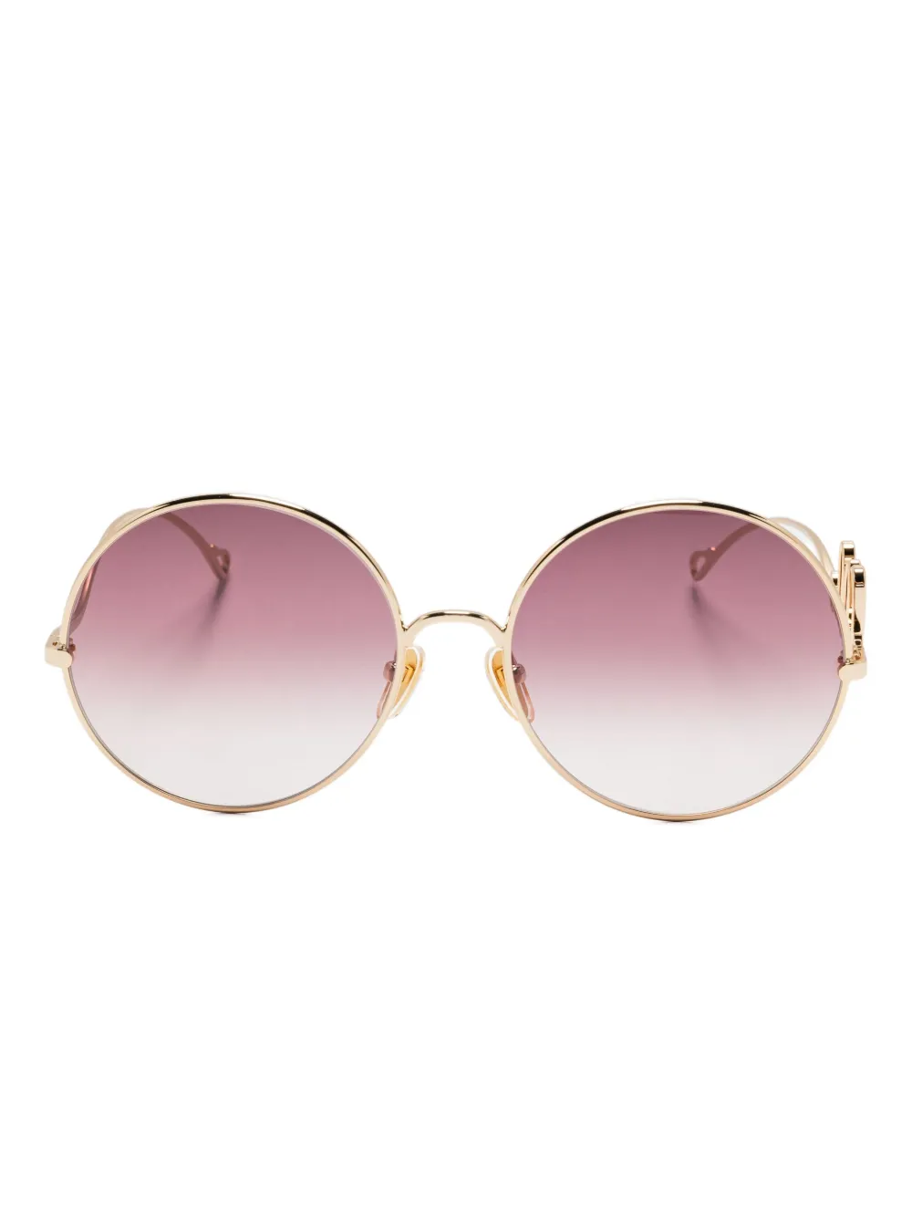 Chloé Eyewear gold-tone round-frame sunglasses - Oro