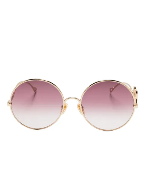 Chloé logo-detail round-frame sunglasses