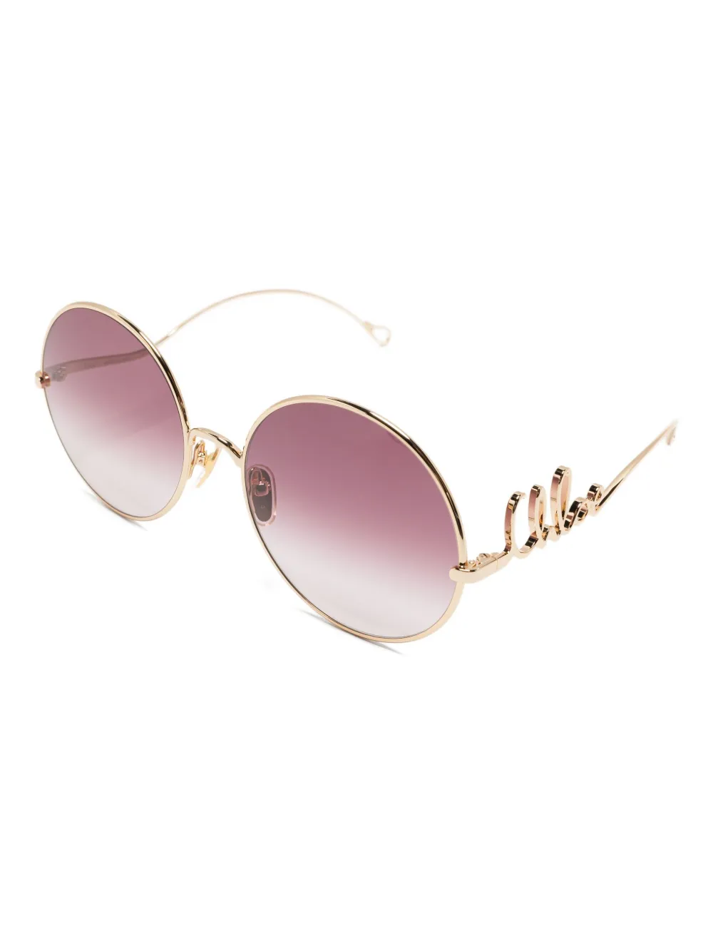 Chloé Eyewear Zonnebril met rond montuur Goud