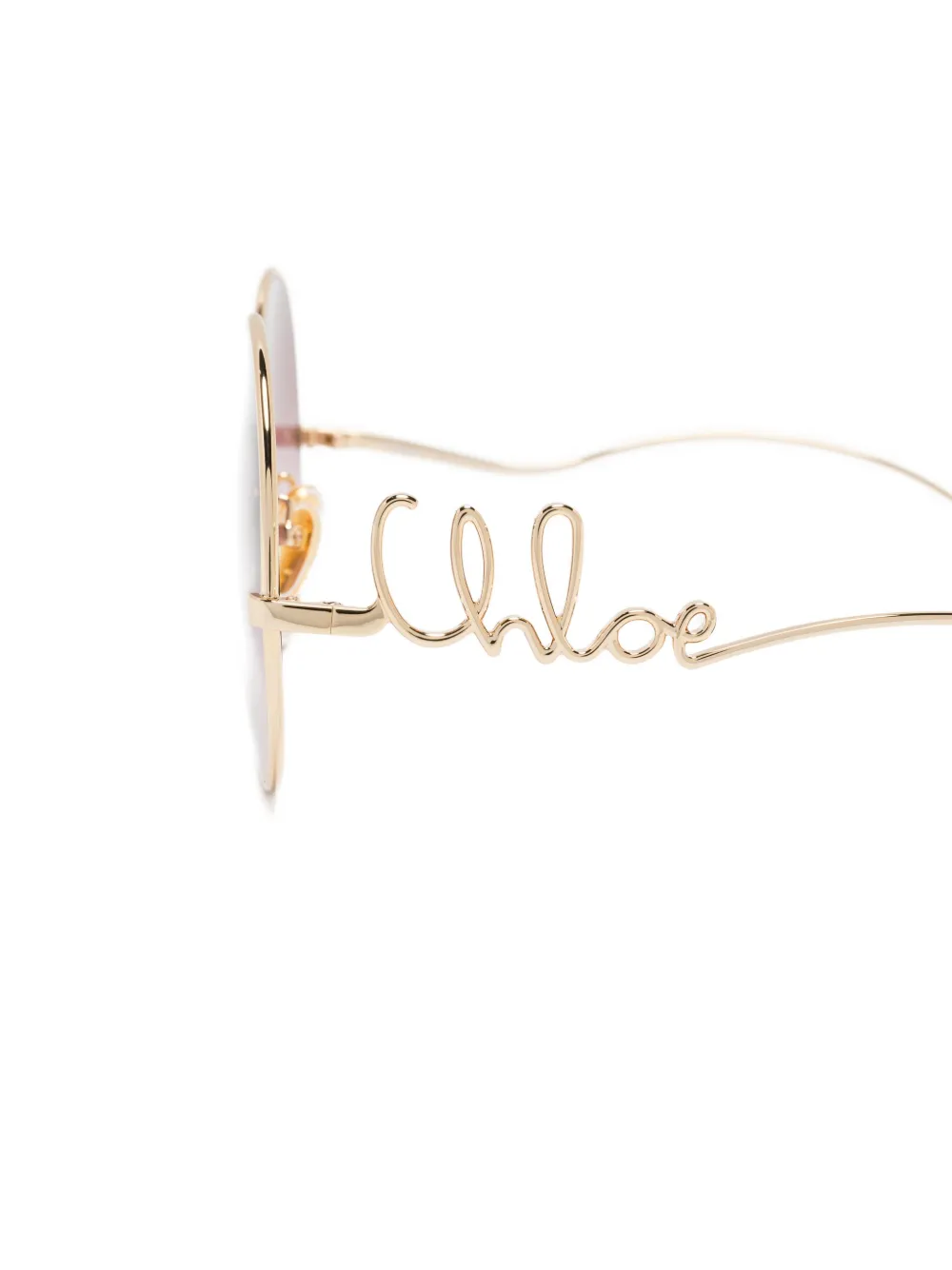 Chloé Eyewear Zonnebril met rond montuur Goud