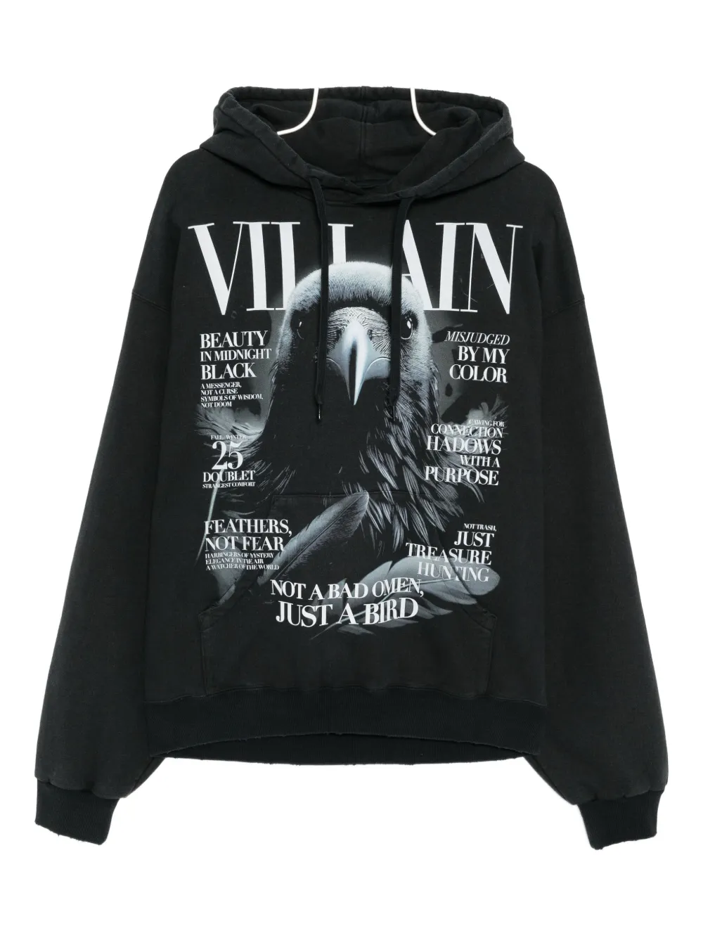 Doublet Graphic-printed Hoodie In Black