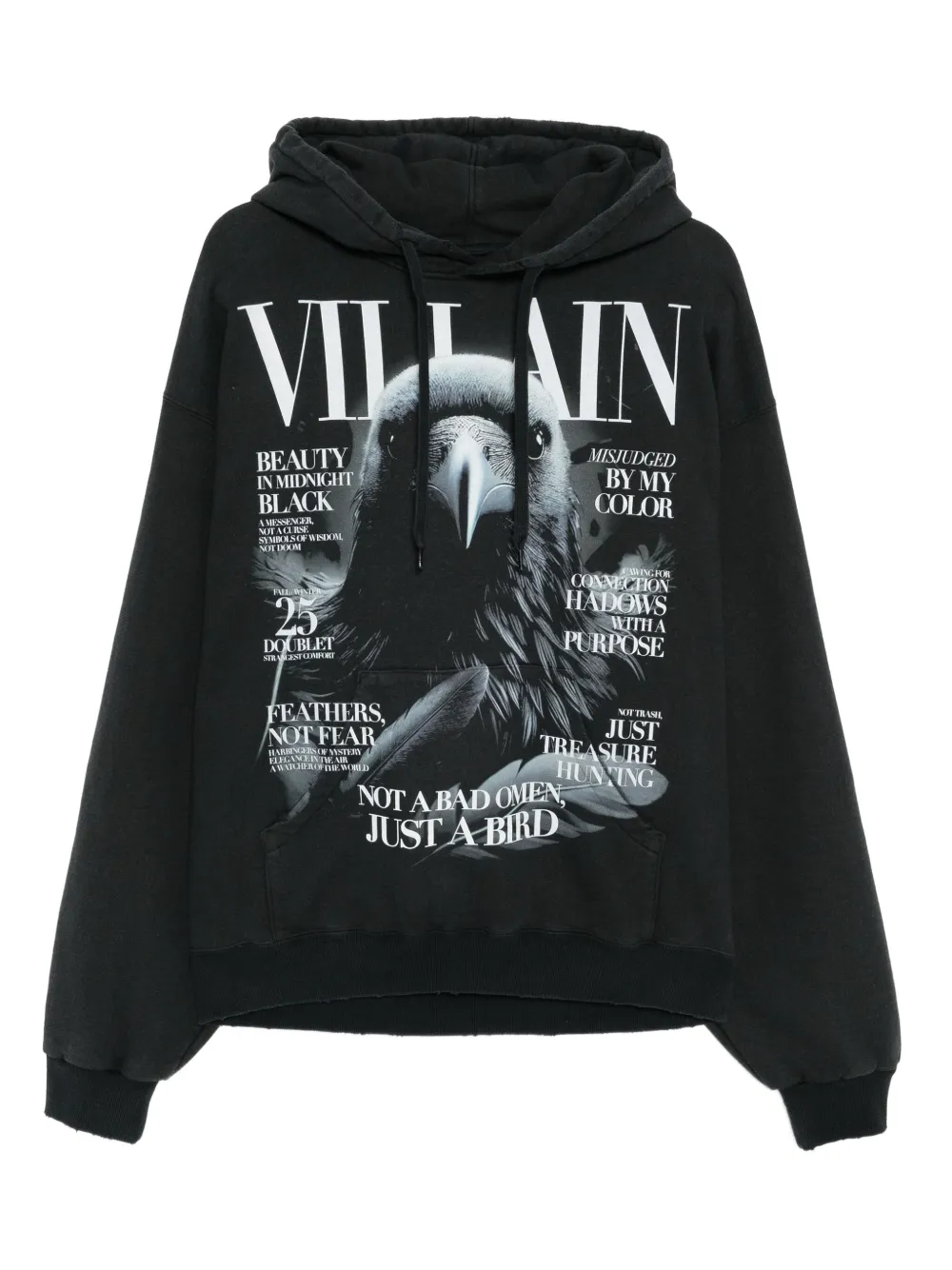 Doublet graphic-printed hoodie | Black | Image 1