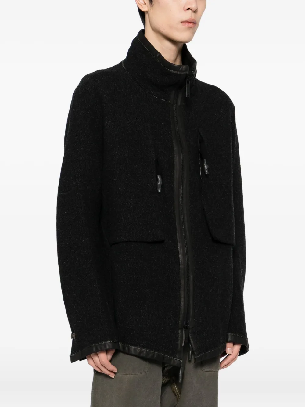 69 By Isaac Sellam Zip-up Jacket In Black