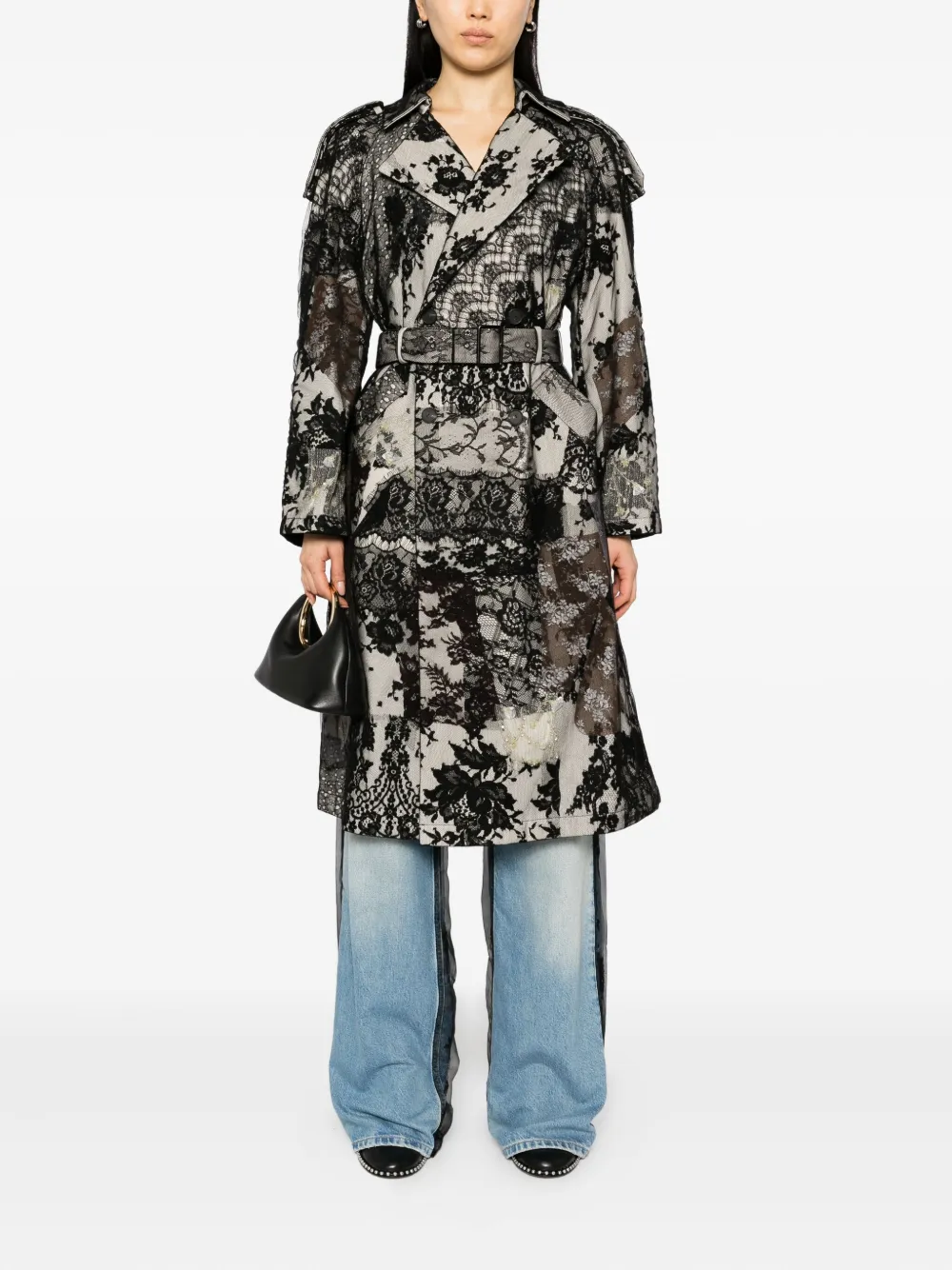 Quetsche tulle-embellished coat | Single Breasted Coats | Image 2
