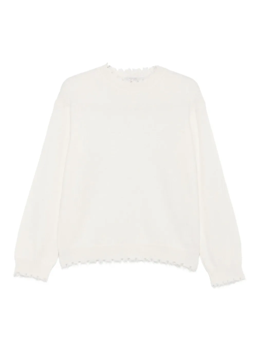 Antonelli frayed-hem round-neck sweater | White | Image 1