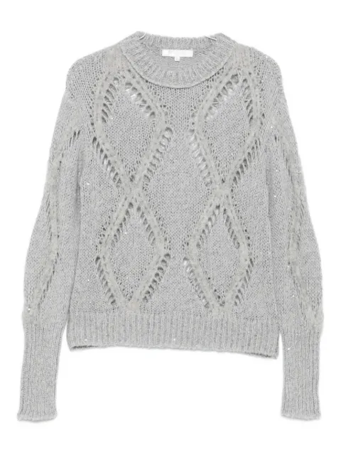 Antonelli sequin-embellished diamond-pattern sweater