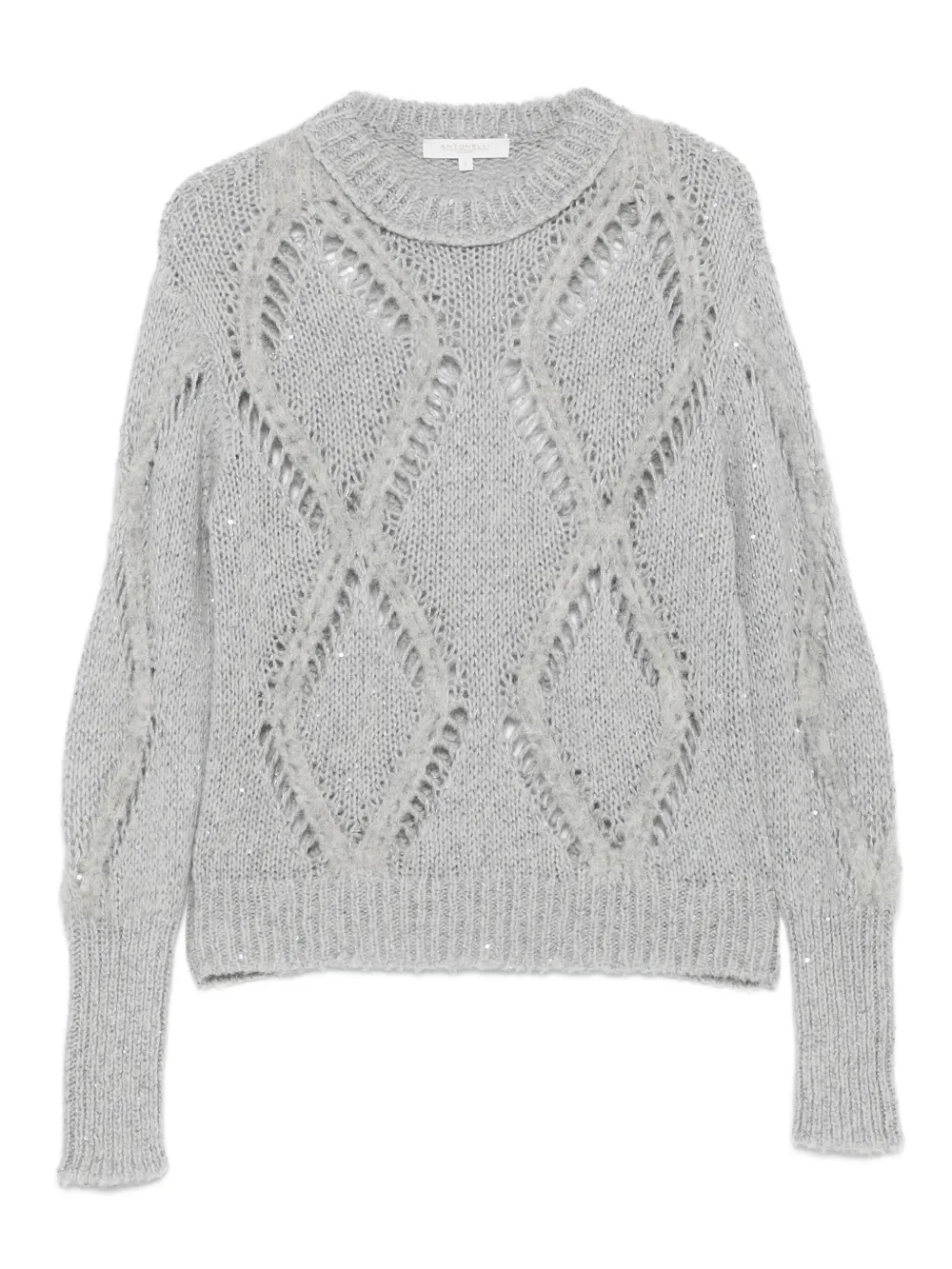 Antonelli sequin-embellished diamond-pattern sweater | Grey | Image 1