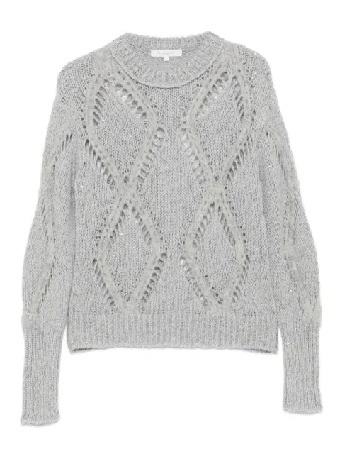 Antonelli sequin-embellished diamond-pattern sweater