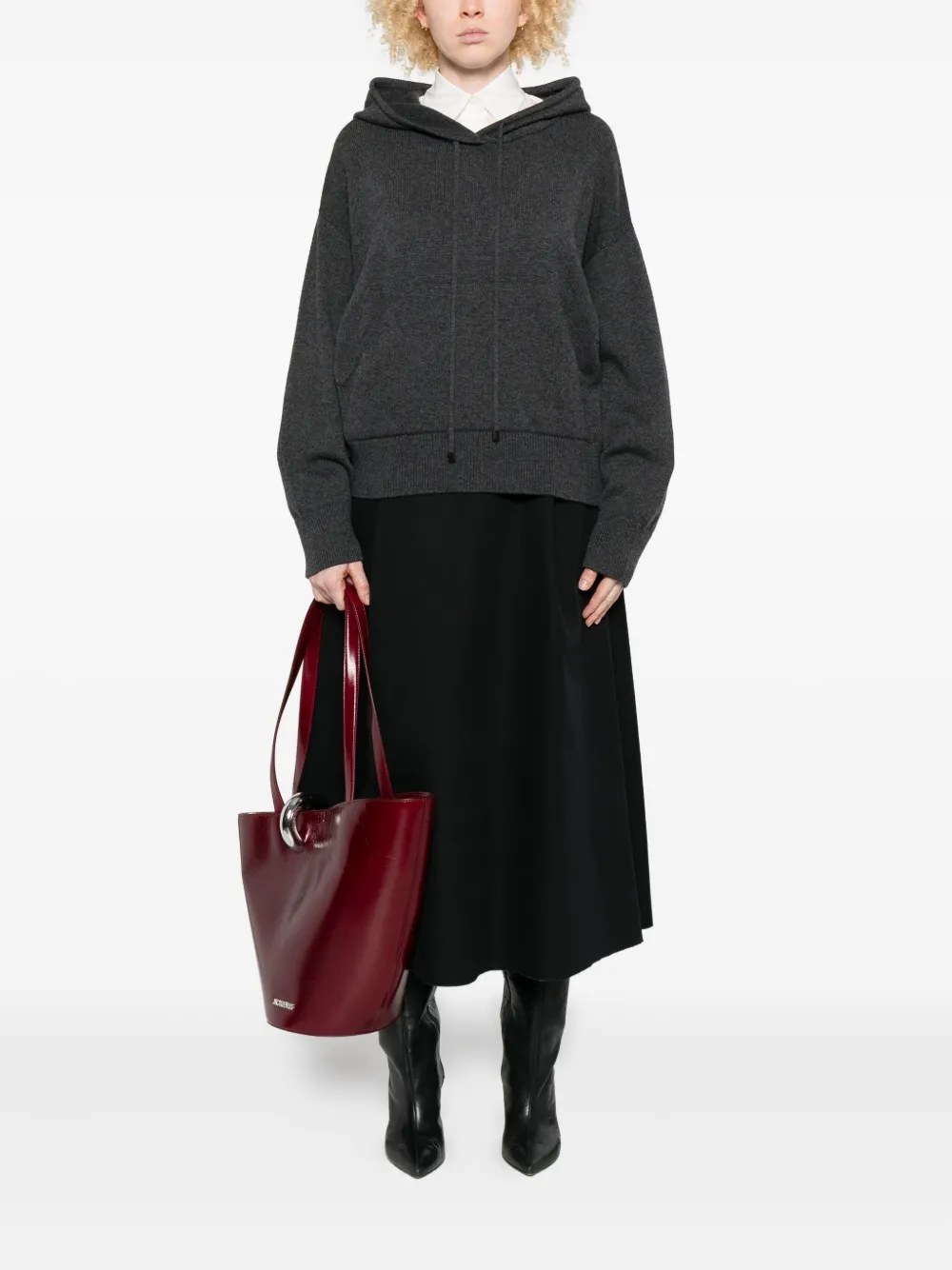 Antonelli kangaroo-pocket hoodie - Zwart