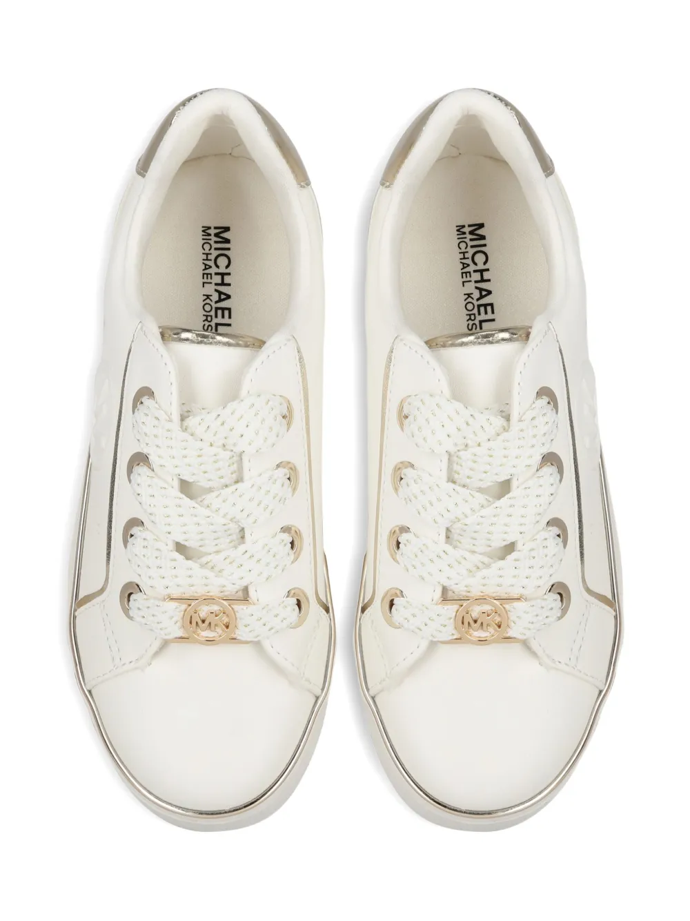 Michael Kors Kids logo-embellished platform sneakers White