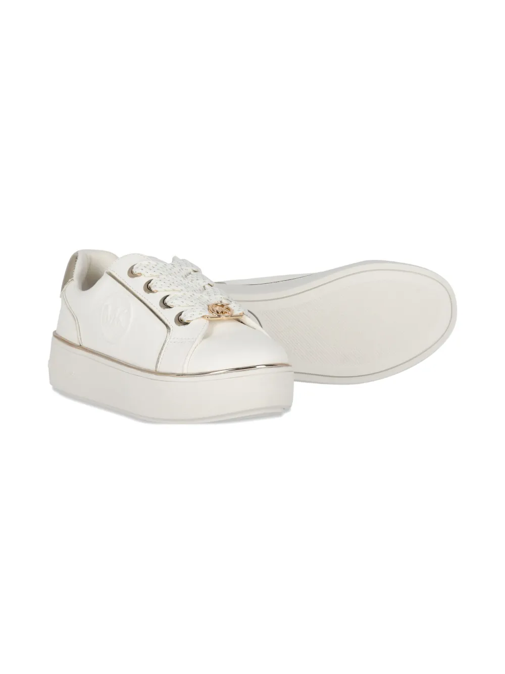 Michael Kors Kids logo-embellished platform sneakers White