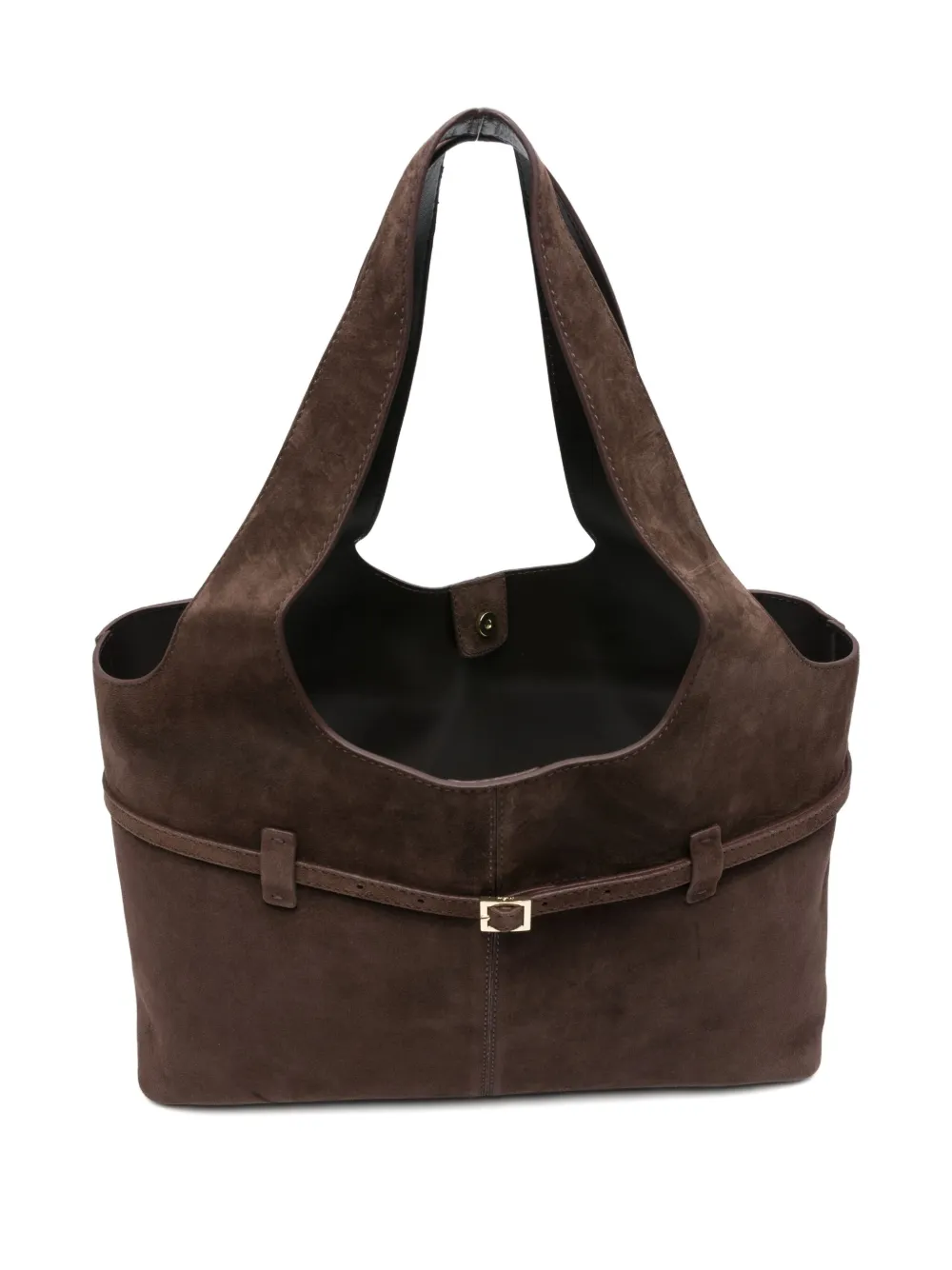 Manu Atelier Suède shopper met gespdetail Bruin