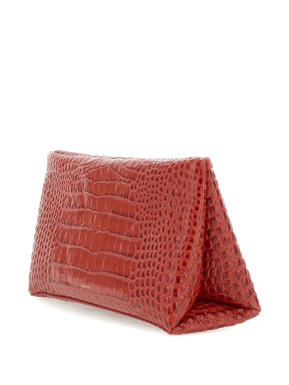 MOULIEBRE crocodile-embossed leather clutch - Rood