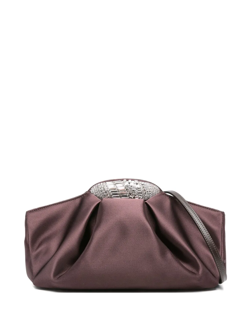 Giuseppe Zanotti crystal-embellished silk clutch | Purple | Image 1