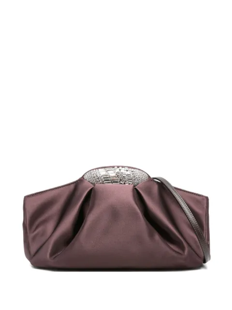 Giuseppe Zanotti crystal-embellished silk clutch