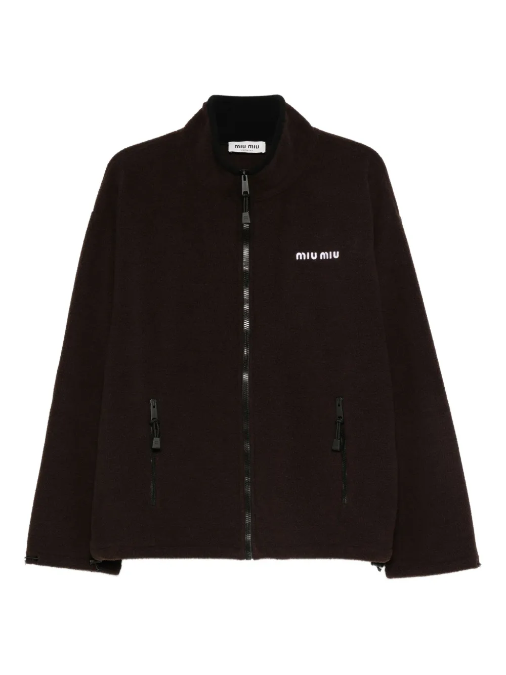 Miu Miu Felpa con zip | marrone | Image 1