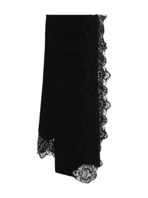 Ermanno Scervino lace-trimmed cashmere scarf