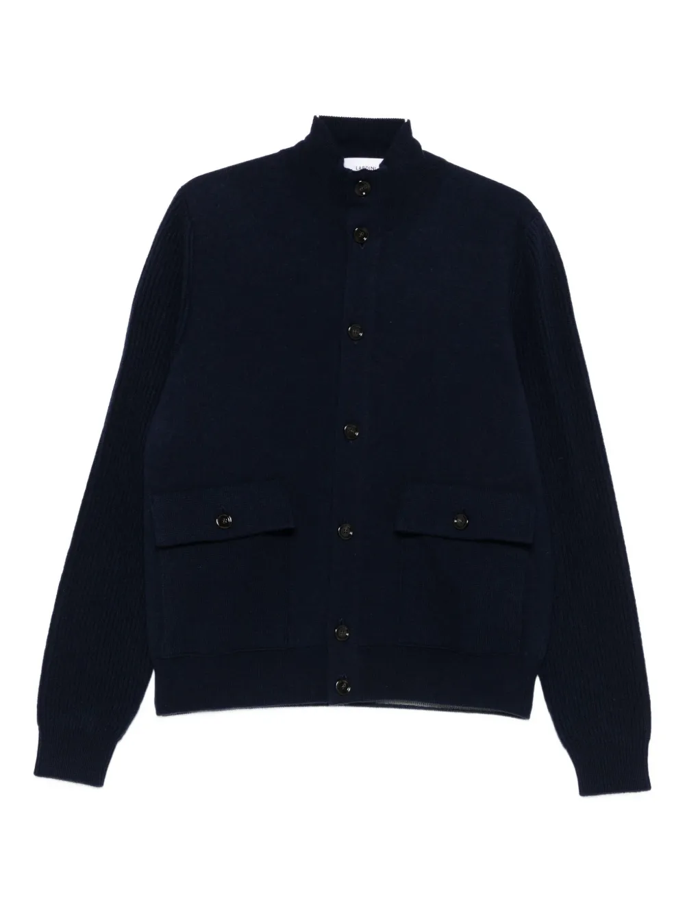 Lardini ribbed-panel button cardigan | Blue | Image 1