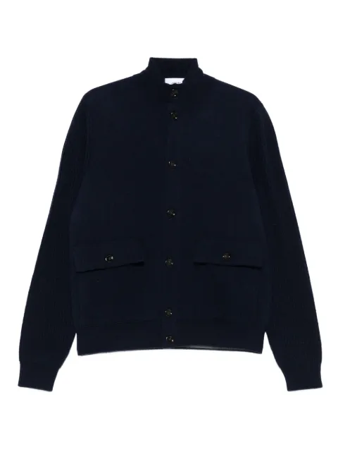 Lardini ribbed-panel button cardigan
