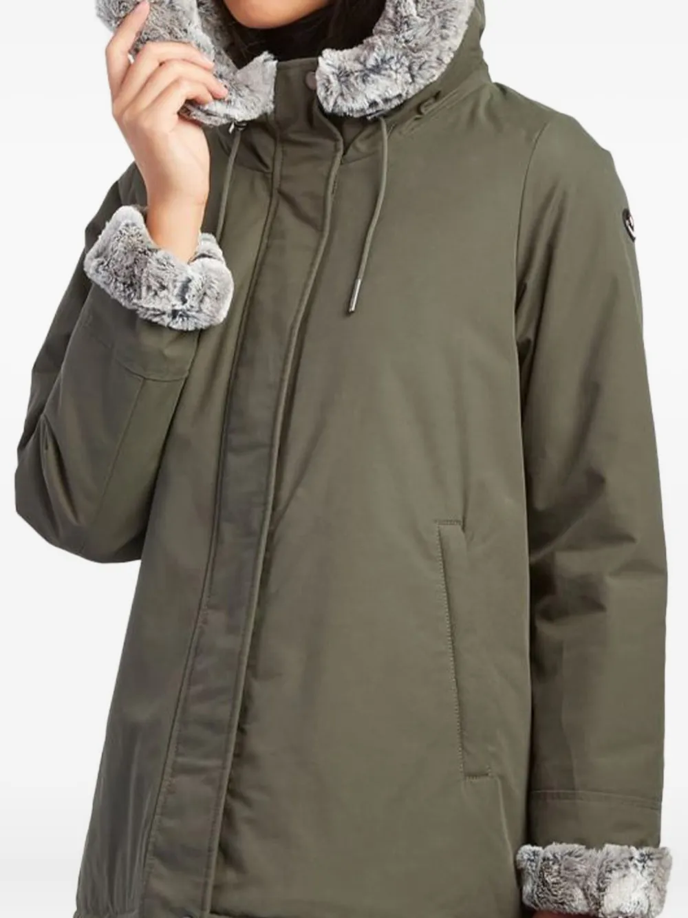 Canadiens faux-fur-trimmed hooded coat | Single Breasted Coats | Image 2