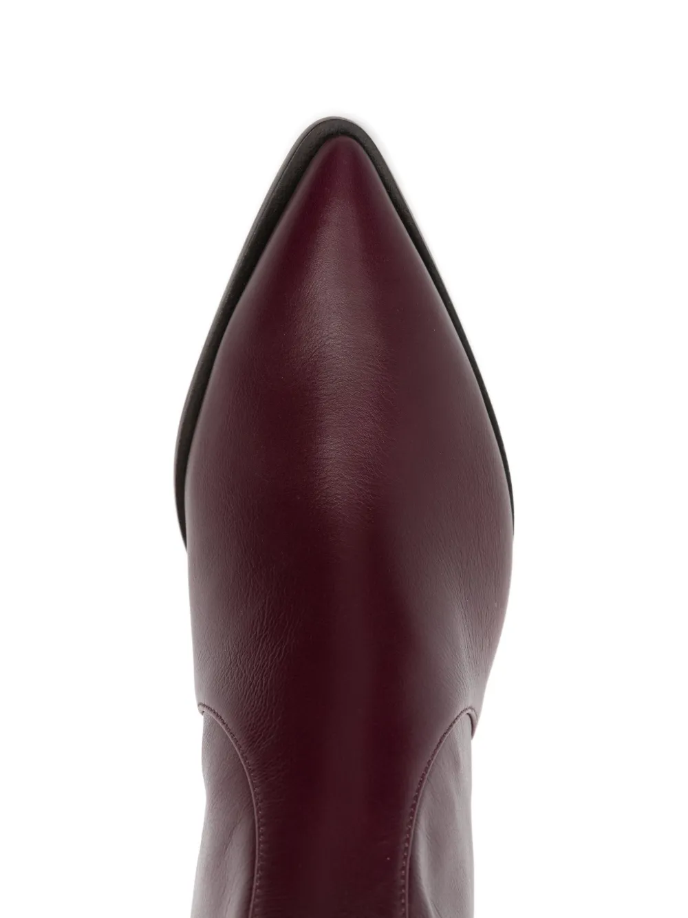 Aquazzura 450mm Pointed-toe Zip Boots In Red