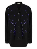 Alberta Ferretti crystal-embellished cardigan - Black