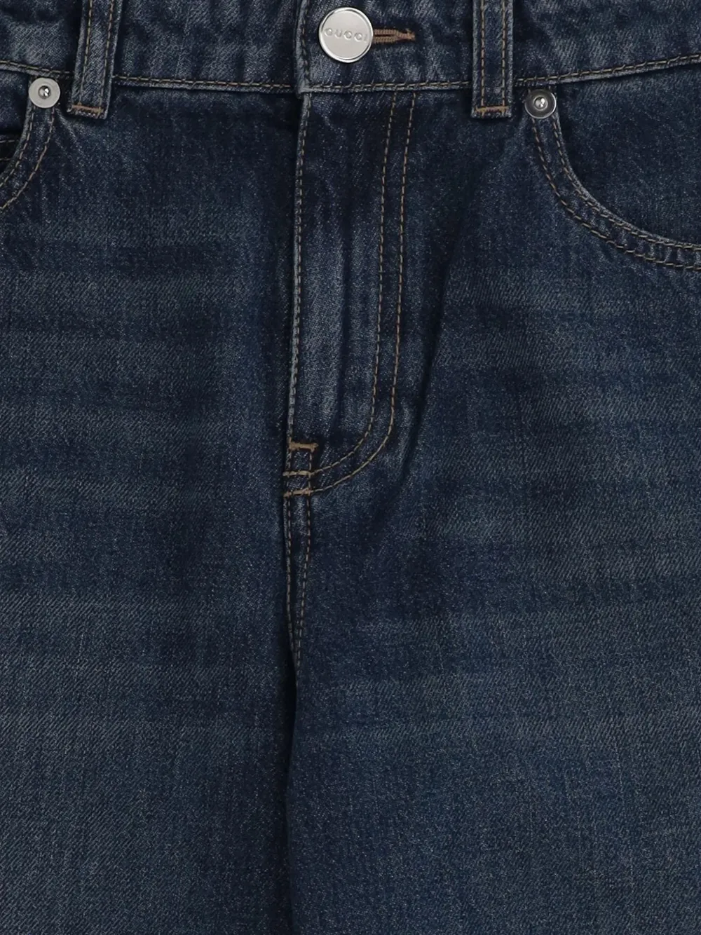 Gucci Kids Jeans met vlakken Blauw