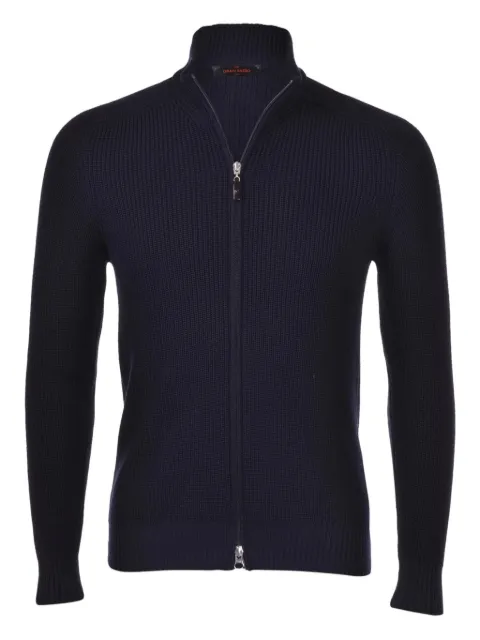 Gran Sasso Cardigan canelado com zíper