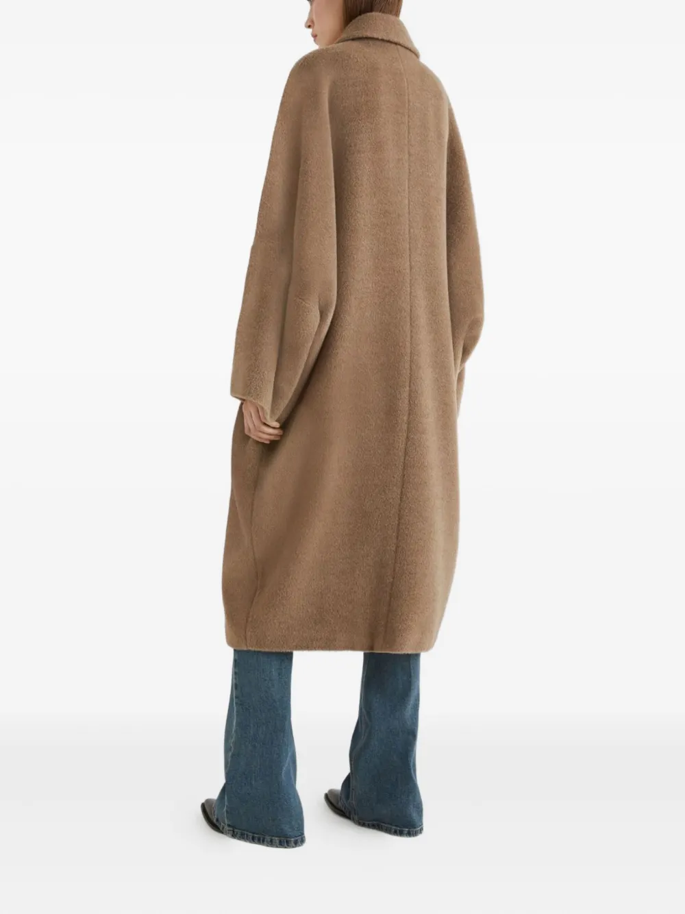 Marella Single-breasted Coat In Brown