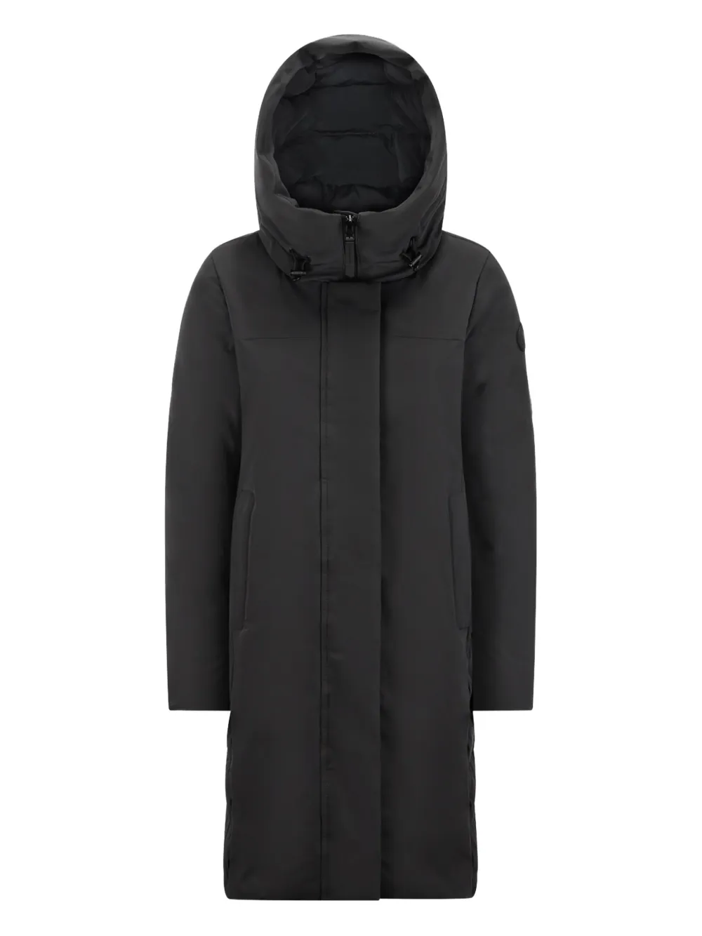 Cape Horn Hooded Quilted Coat In Black