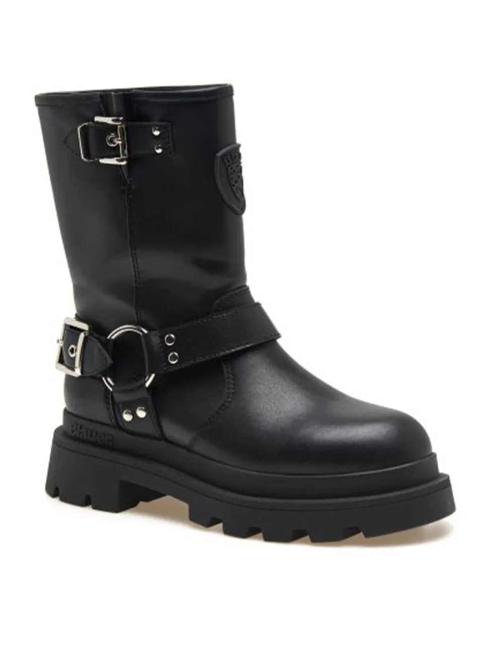 Blauer Buckle-strap Platform Boots In Black