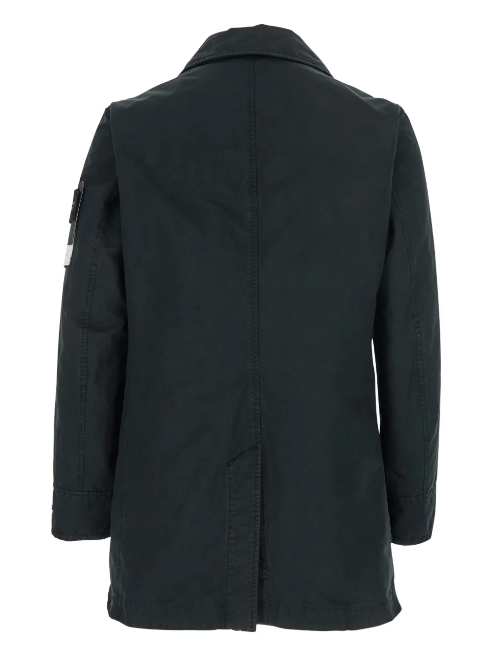 Stone Island Modern Waterproof Long Sleeve Jacket In Black