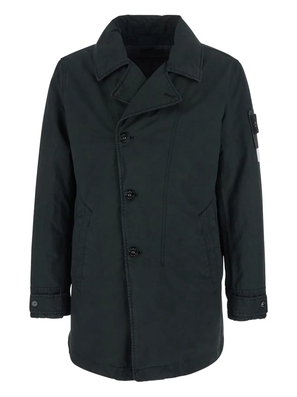 Stone Island double-breasted coat - ブルー Stone Island double-breasted coat - ブルー
