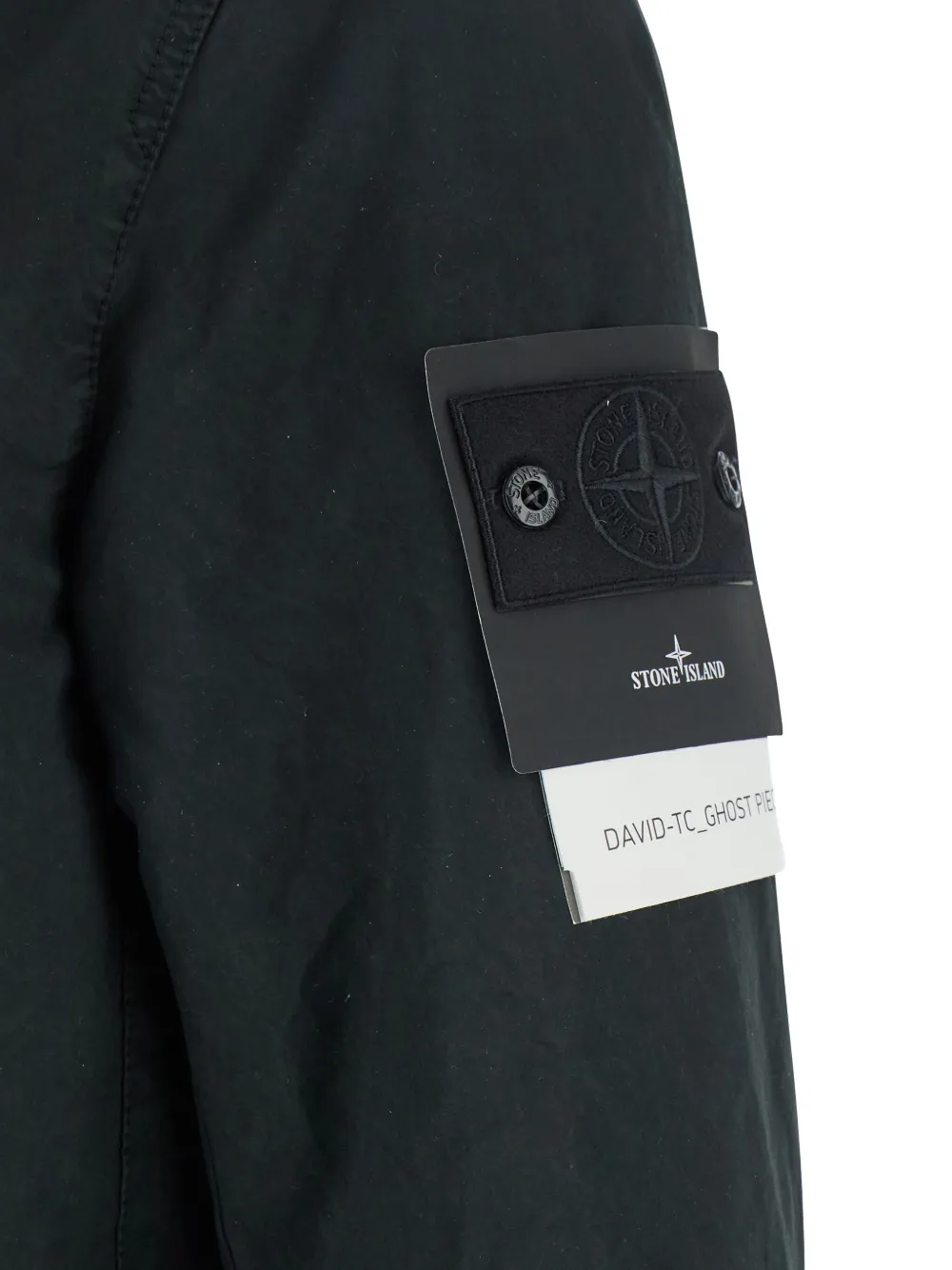 Stone Island Modern Waterproof Long Sleeve Jacket In Black