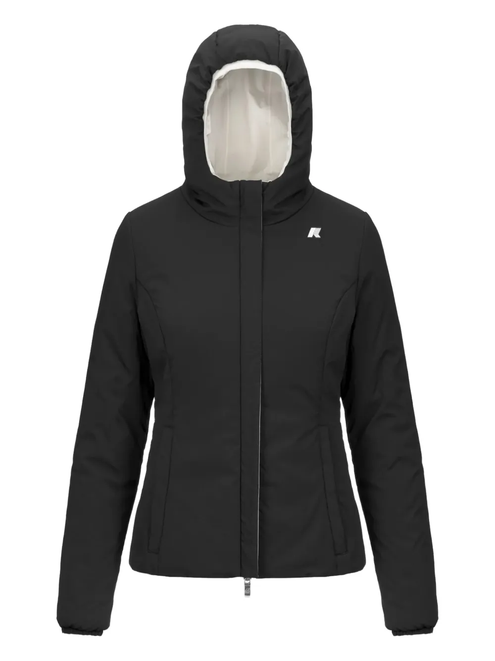 K-Way Lily gewatteerd jack met capuchon Wit