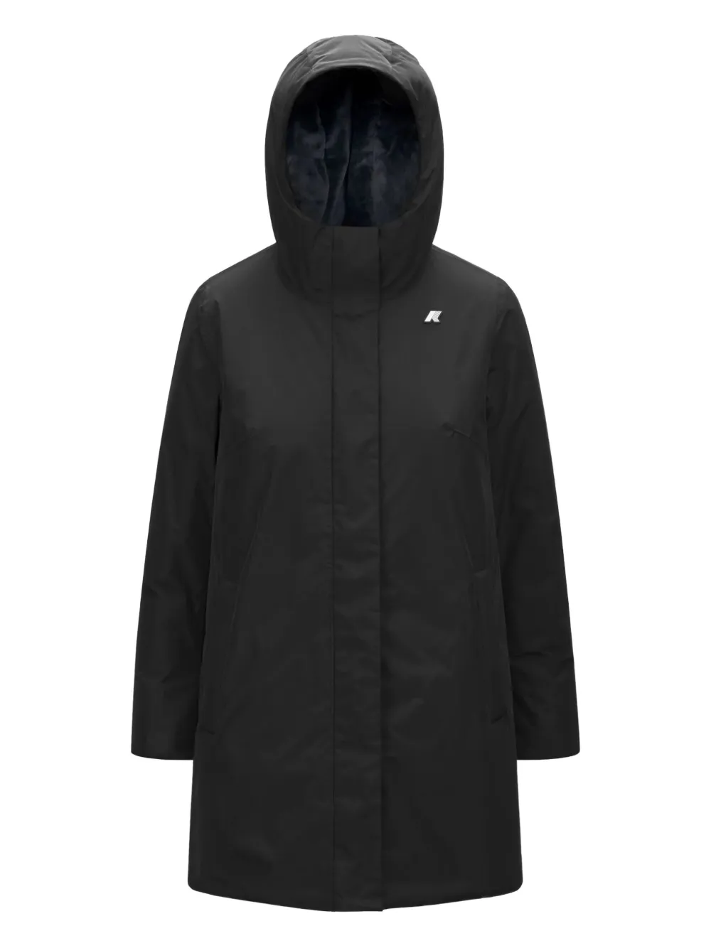 K-Way hooded puffer jacket - ブラック K-Way hooded puffer jacket - ブラック