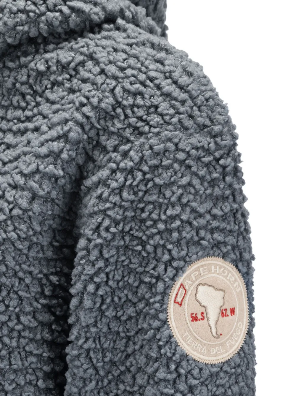 Cape Horn Teddy-fleece Hooded Jacket In Gray