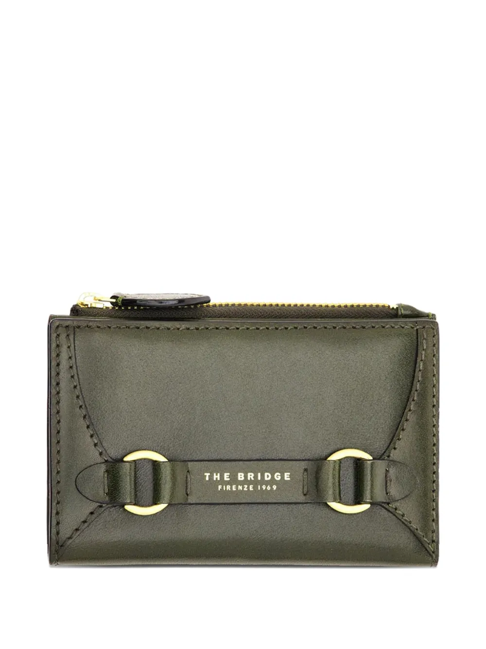The Bridge Logo-stamp Wallet In Green