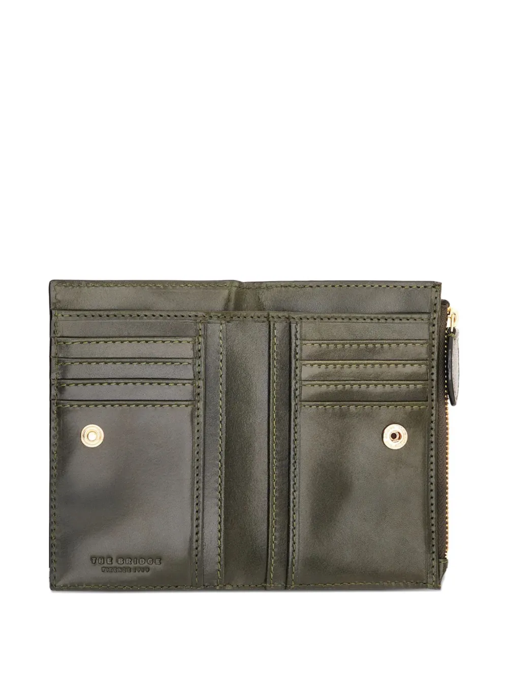 The Bridge logo-stamp wallet - Groen