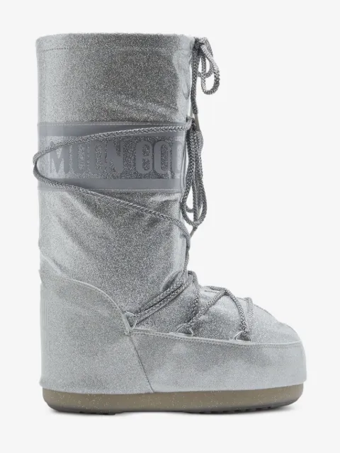 Moon Boot Kids bottines lacées à paillettes