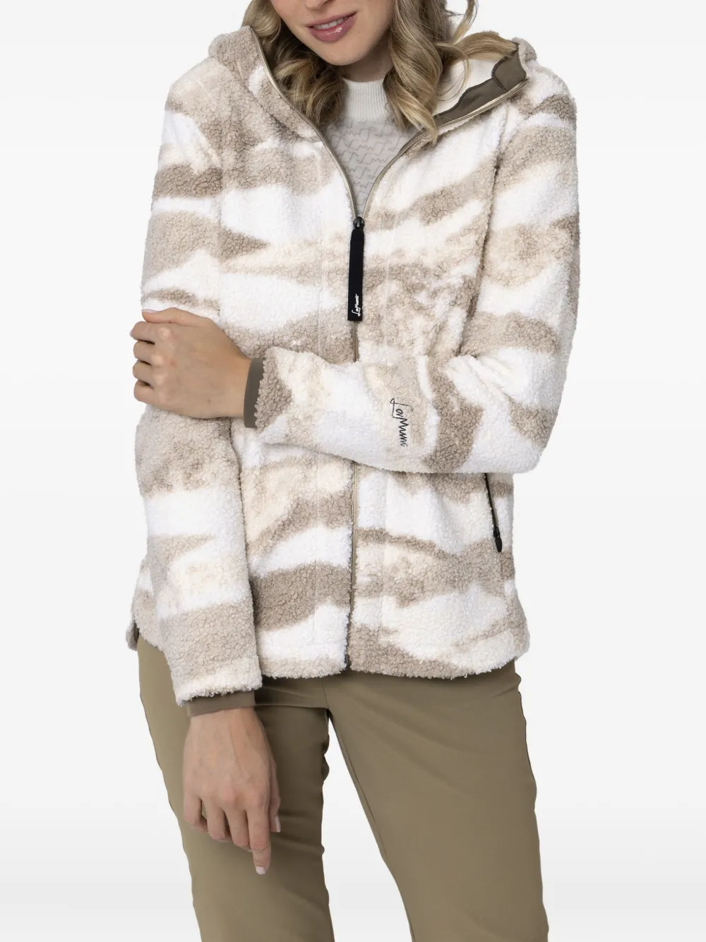 Lamunt Hooded Zip-fastening Jacket In Neutral