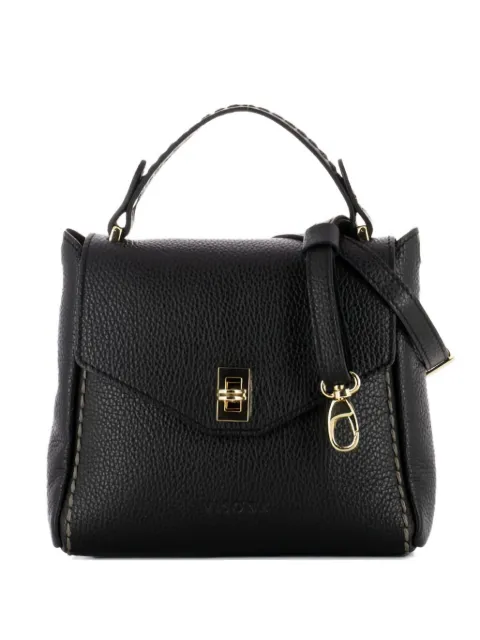 VISONA` twist-lock leather tote bag