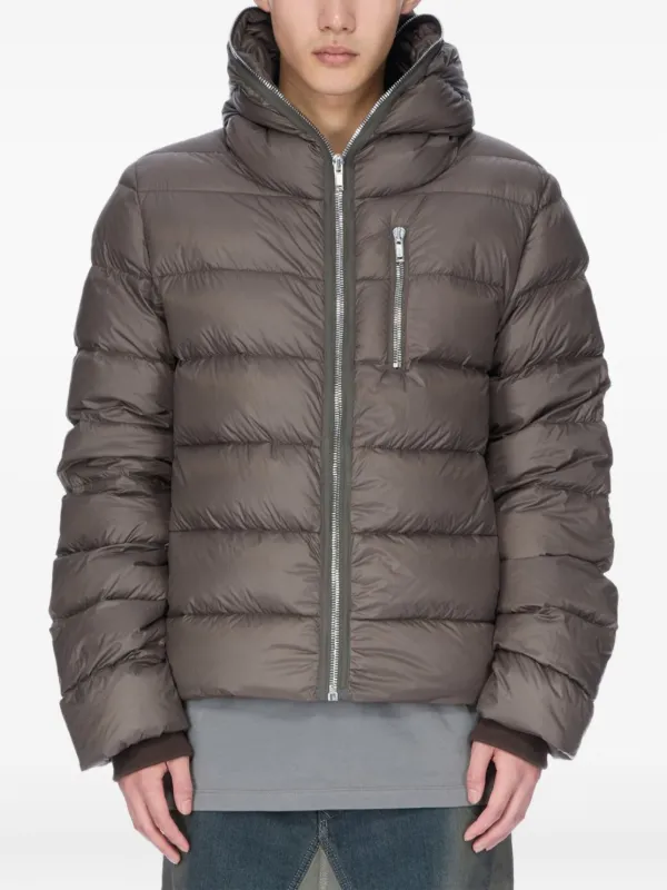 【RICK OWENS】パファージャケット ダウンジャケット Rick Owens Hooded Puffer Jacket | ブラウン | FARFETCH JP