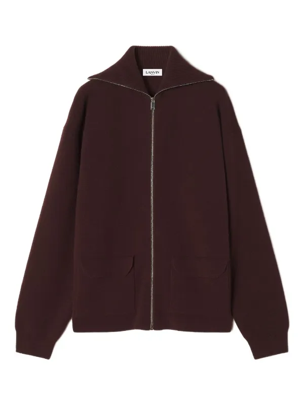Lanvin ジップアップ カシミアカーディガン | ブラウン | FARFETCH JP