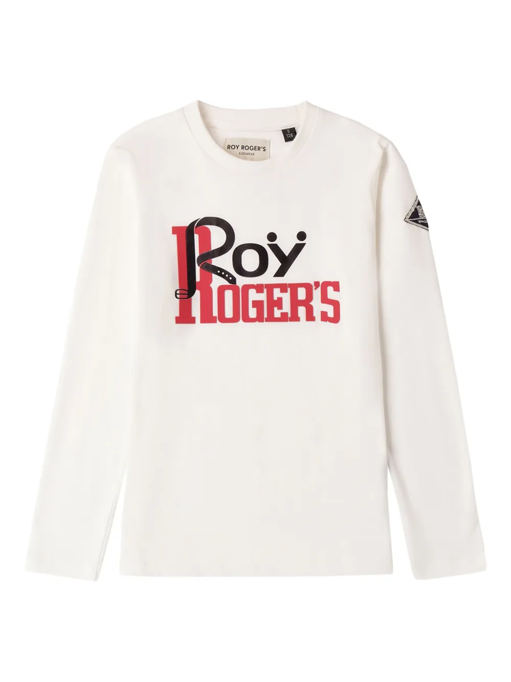 Roy Rogers Kids logo-print long-sleeve T-shirt - Toni neutri