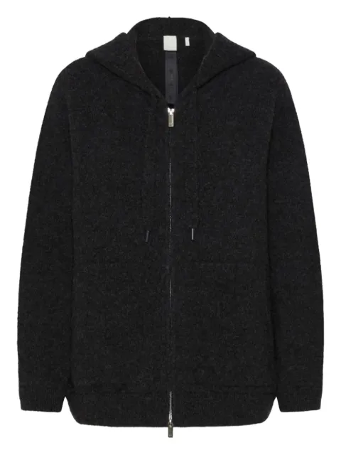 Marella textured zip-up hoodie