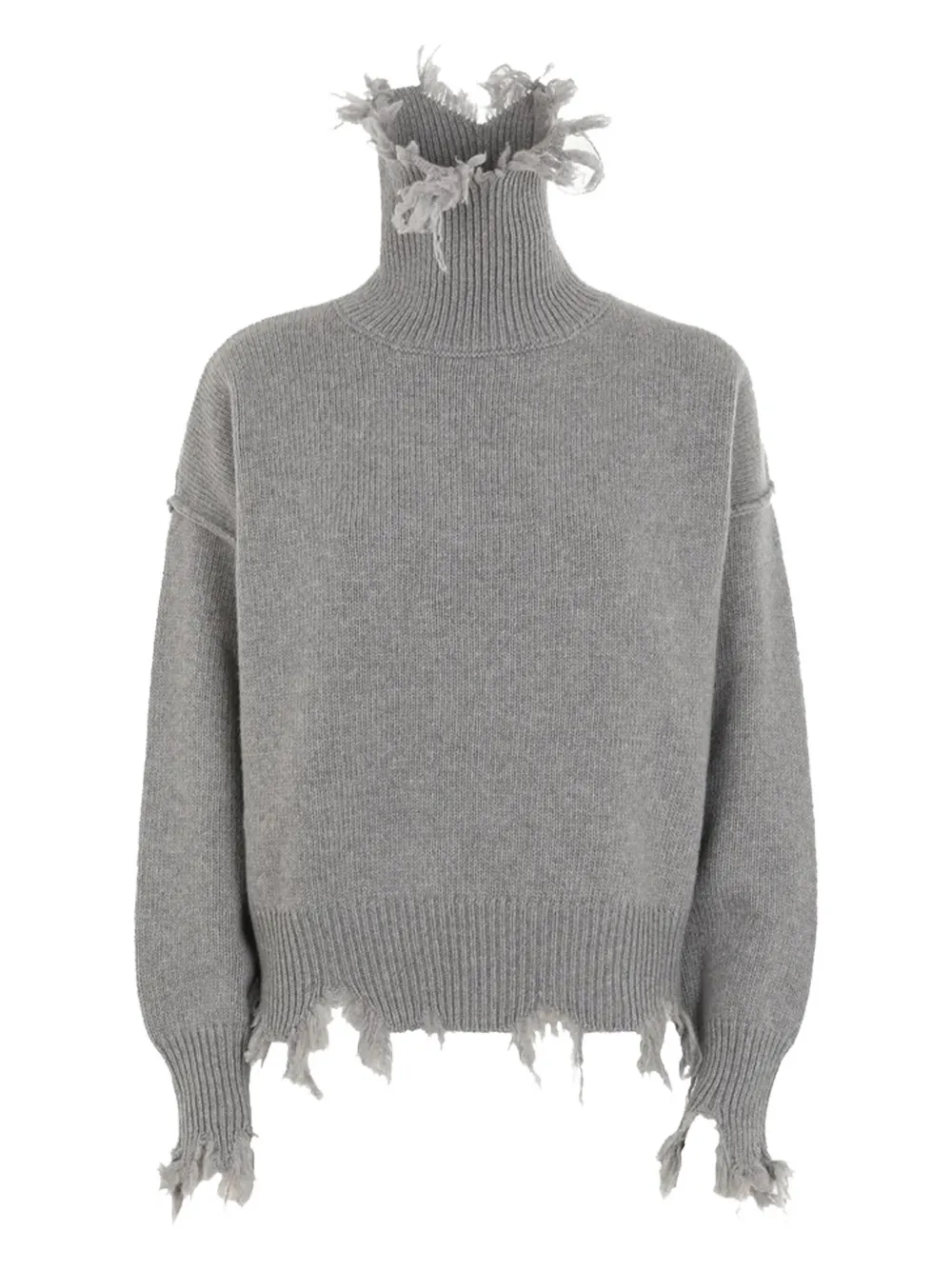 Seafarer distressed highneck sweater - グレー Seafarer distressed highneck sweater - グレー